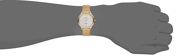 Omax Women's Silver Dial Golden Mesh Watch – Stainless Steel, Quartz | 00FMB012Q008