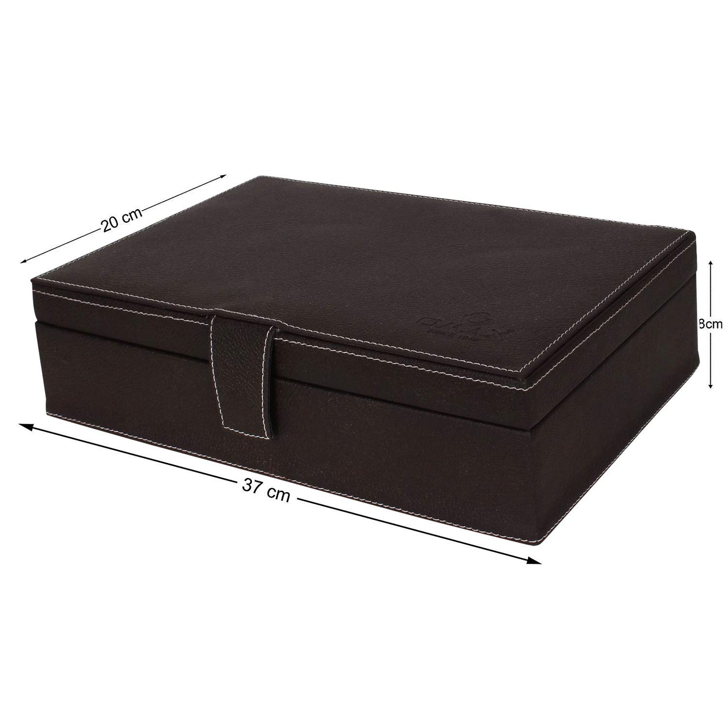 Vegan Leather Wooden Watch and Jewellery Box Organiser