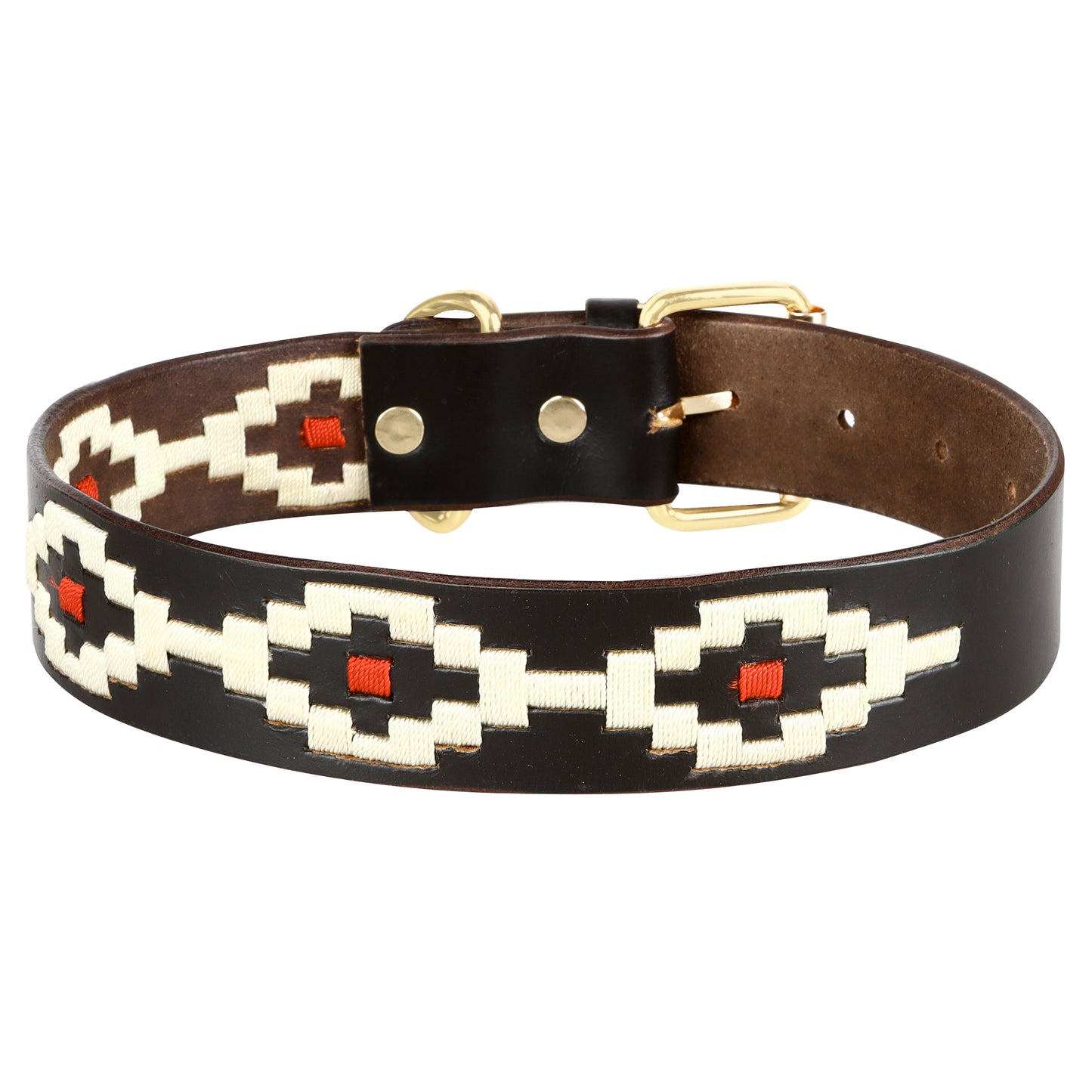 OMAX Genuine Leather Dog Collar