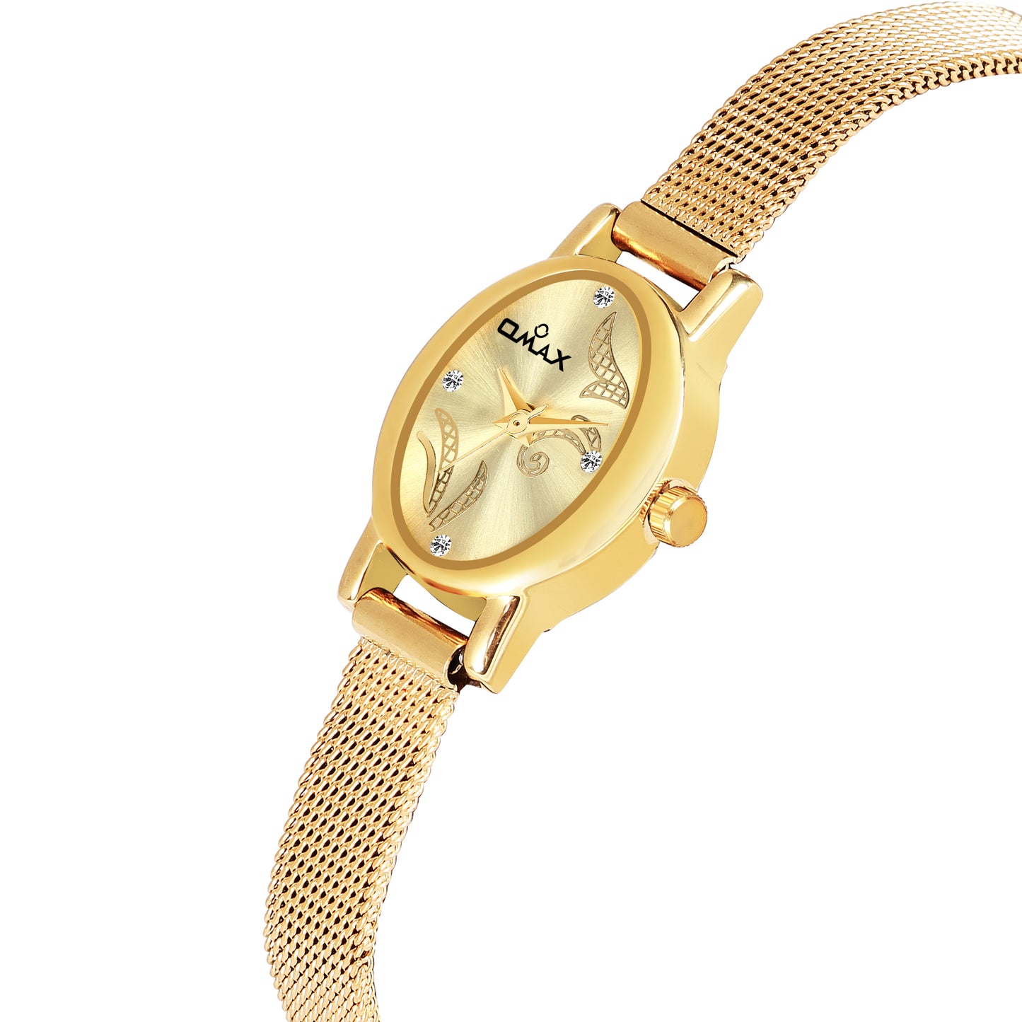 Omax Valentine’s Day Gift Combo – Golden Ladies Watch & Genuine Leather Mini Handbag BCCOM09
