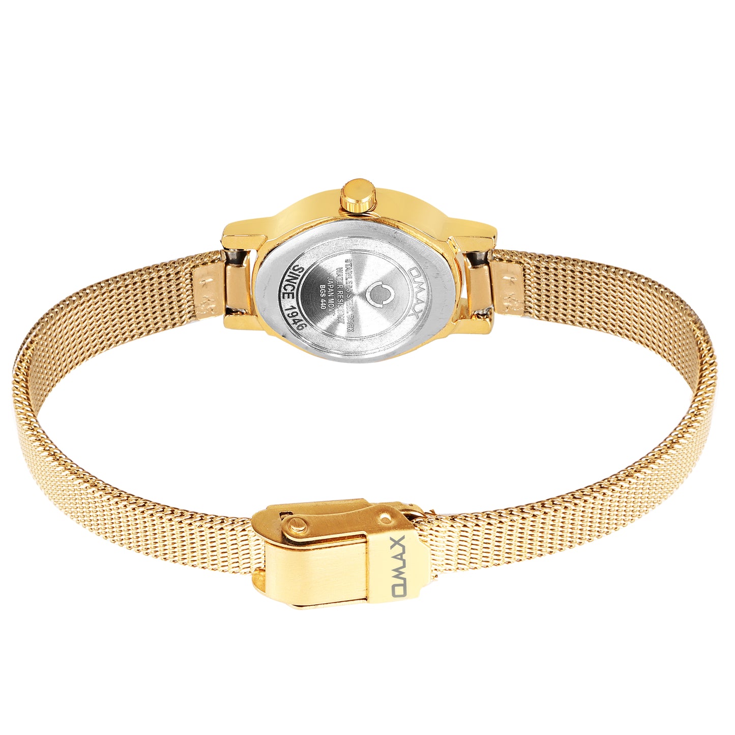Omax Valentine’s Day Gift Combo – Golden Ladies Watch & Genuine Leather Mini Handbag BCCOM09