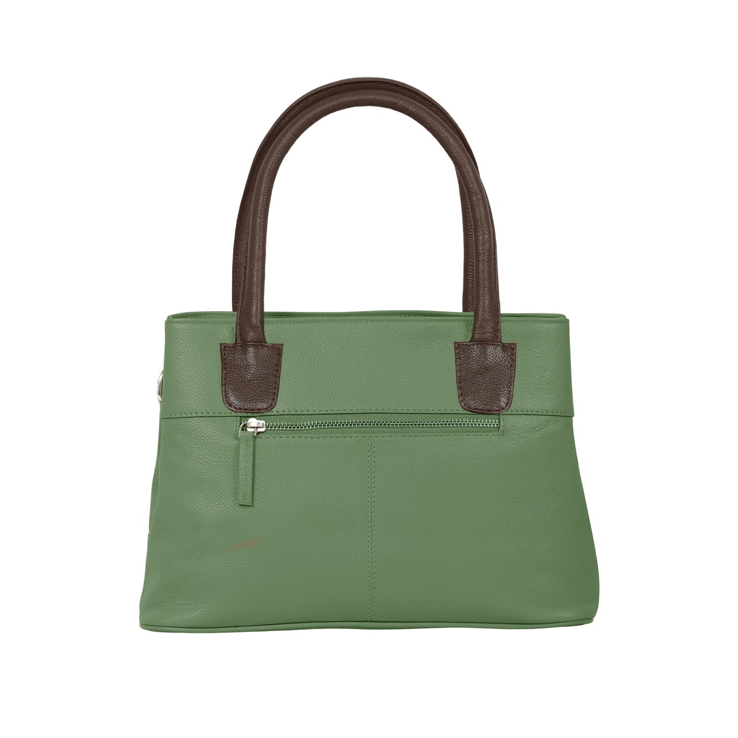 Omax Olive Solid Genuine Leather Stylish Double compartment Shoulder, tote Handbag for Women LTHRL4