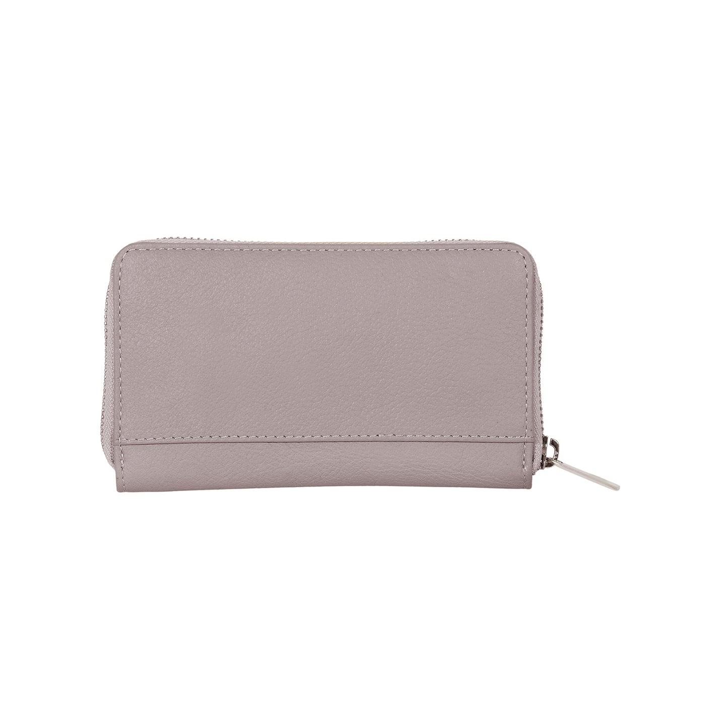 Boshek Off White Full Zipper Closure Genuine Leather Clutch Purse for Women-FWL250