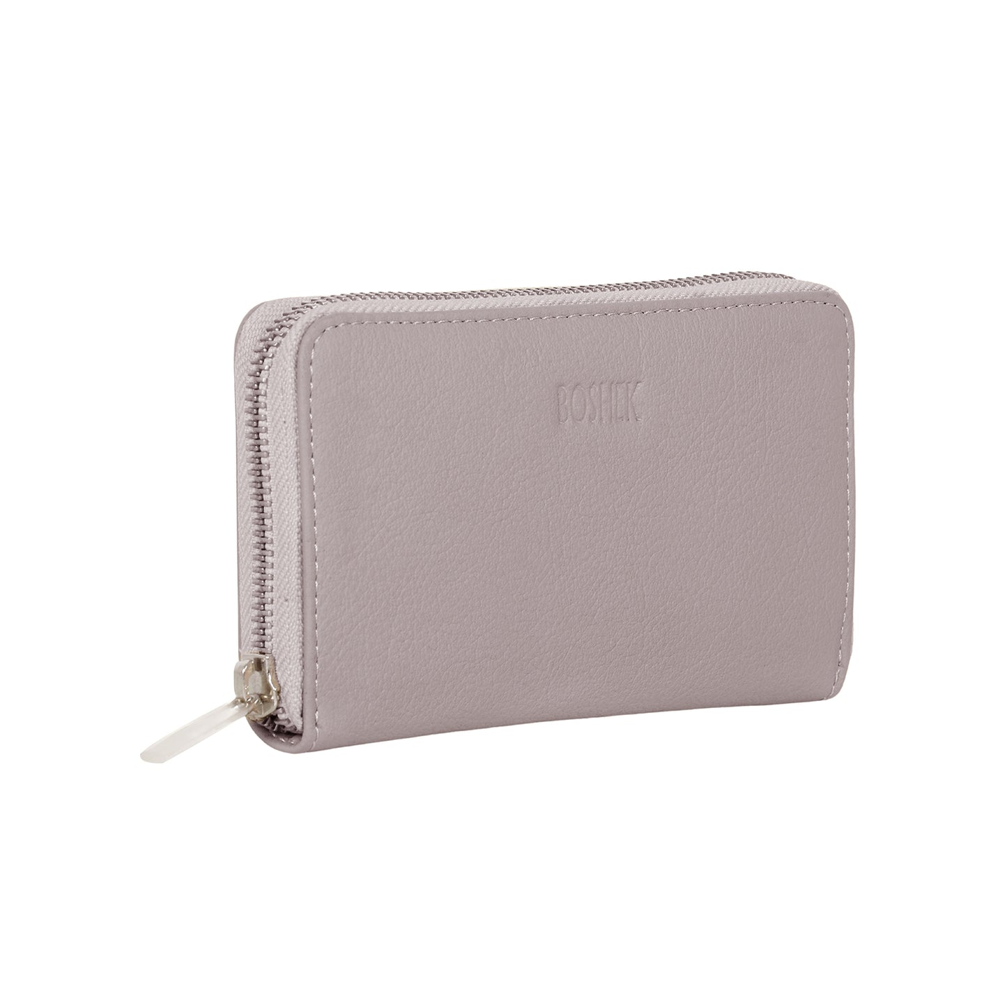 Boshek Off White Full Zipper Closure Genuine Leather Clutch Purse for Women-FWL250