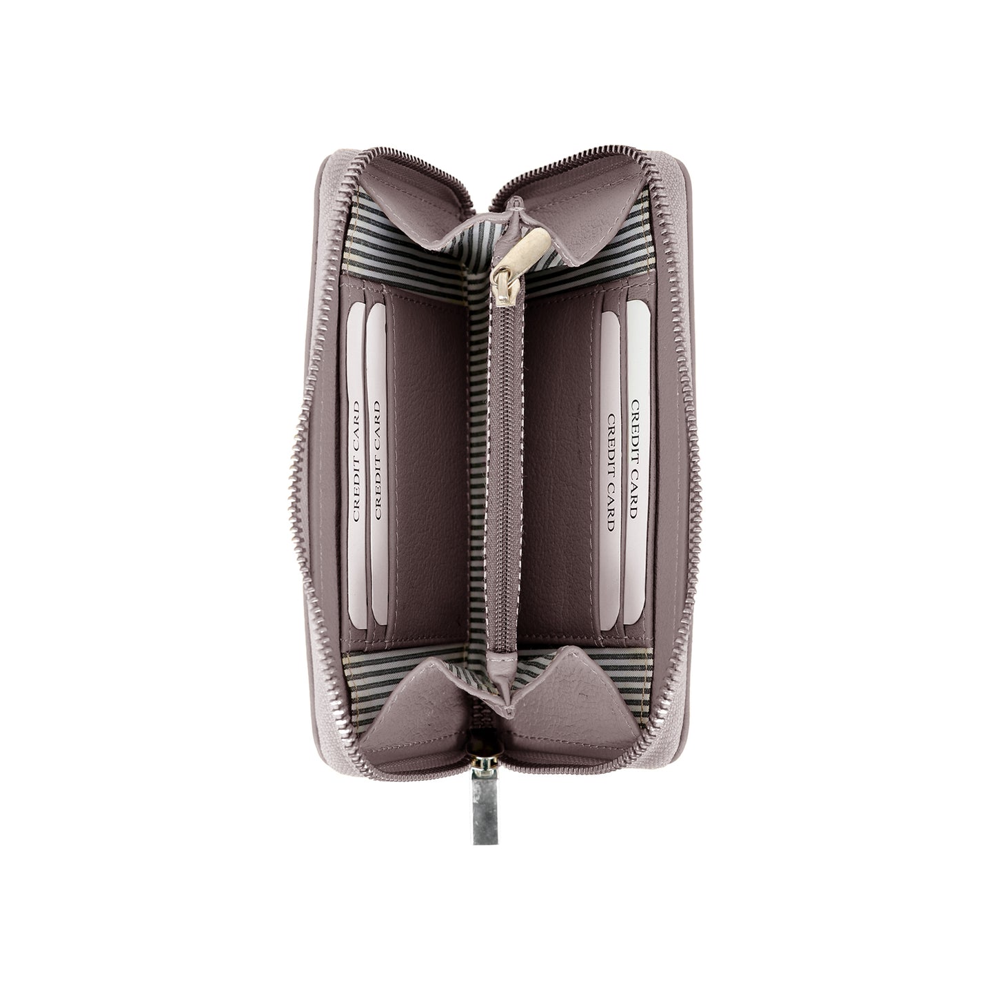 Boshek Off White Full Zipper Closure Genuine Leather Clutch Purse for Women-FWL250