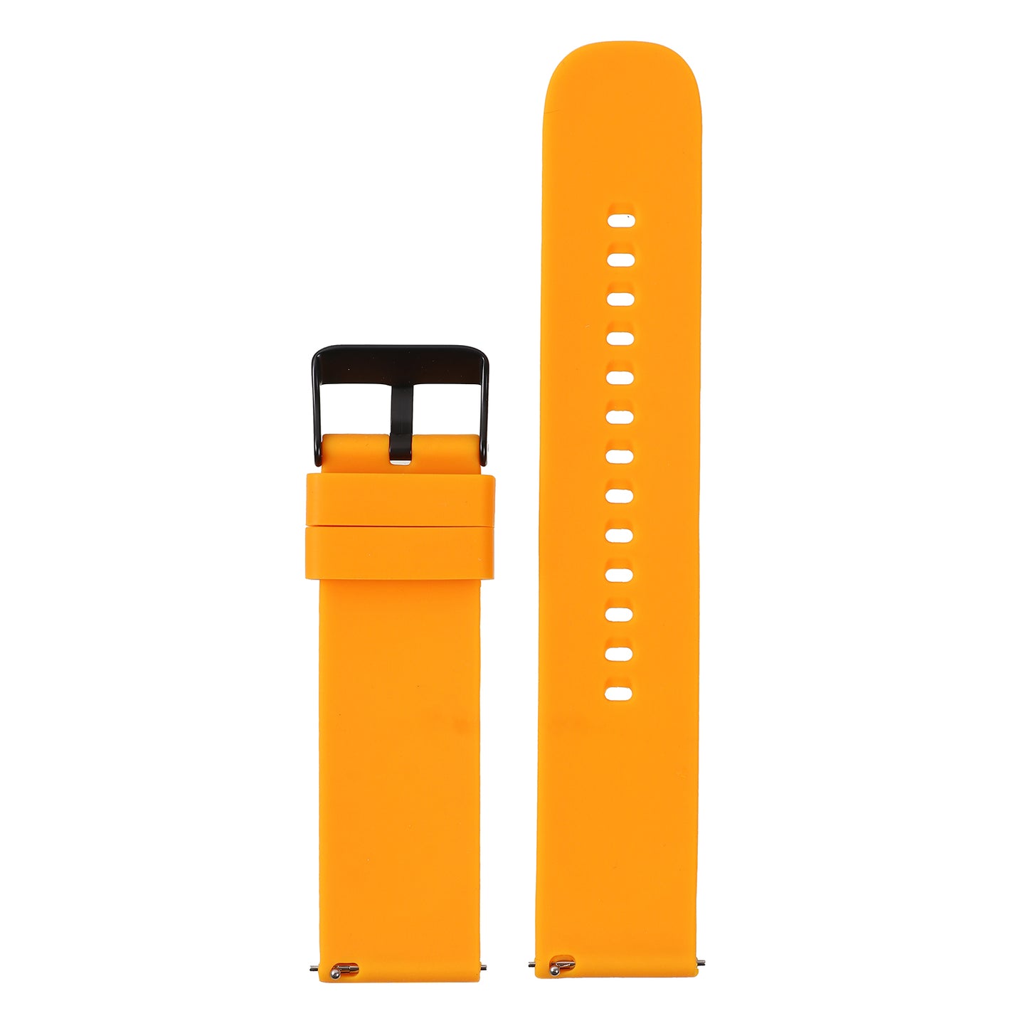 Omax 22mm Orange Color Premium Grade, super flexible and smooth silicon watch strap and band compatible with All smart, digital and analog watches FSS02-OE-22-B