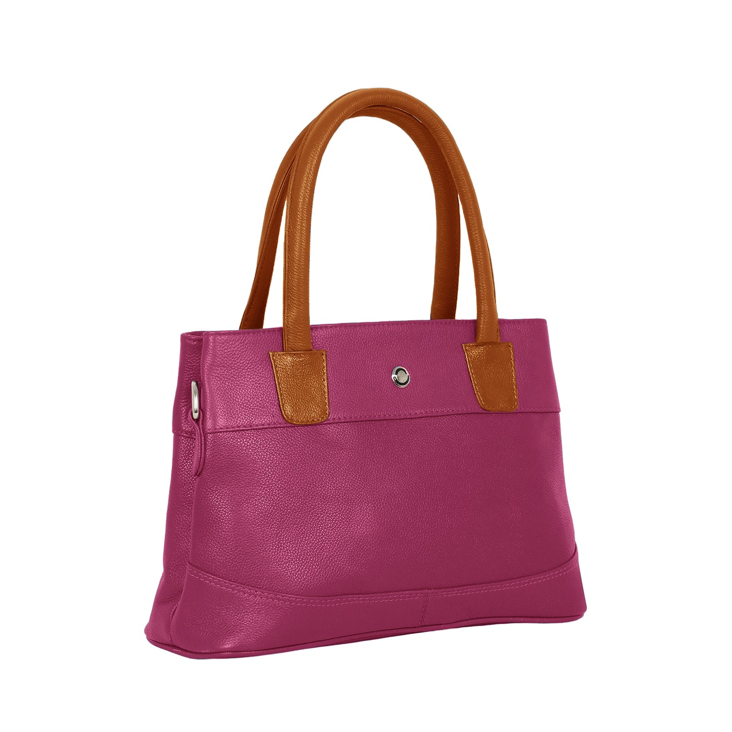 Omax Maroon Solid Genuine Leather Stylish Double Compartment Shoulder, Tote Handbag for Women LTHRL4
