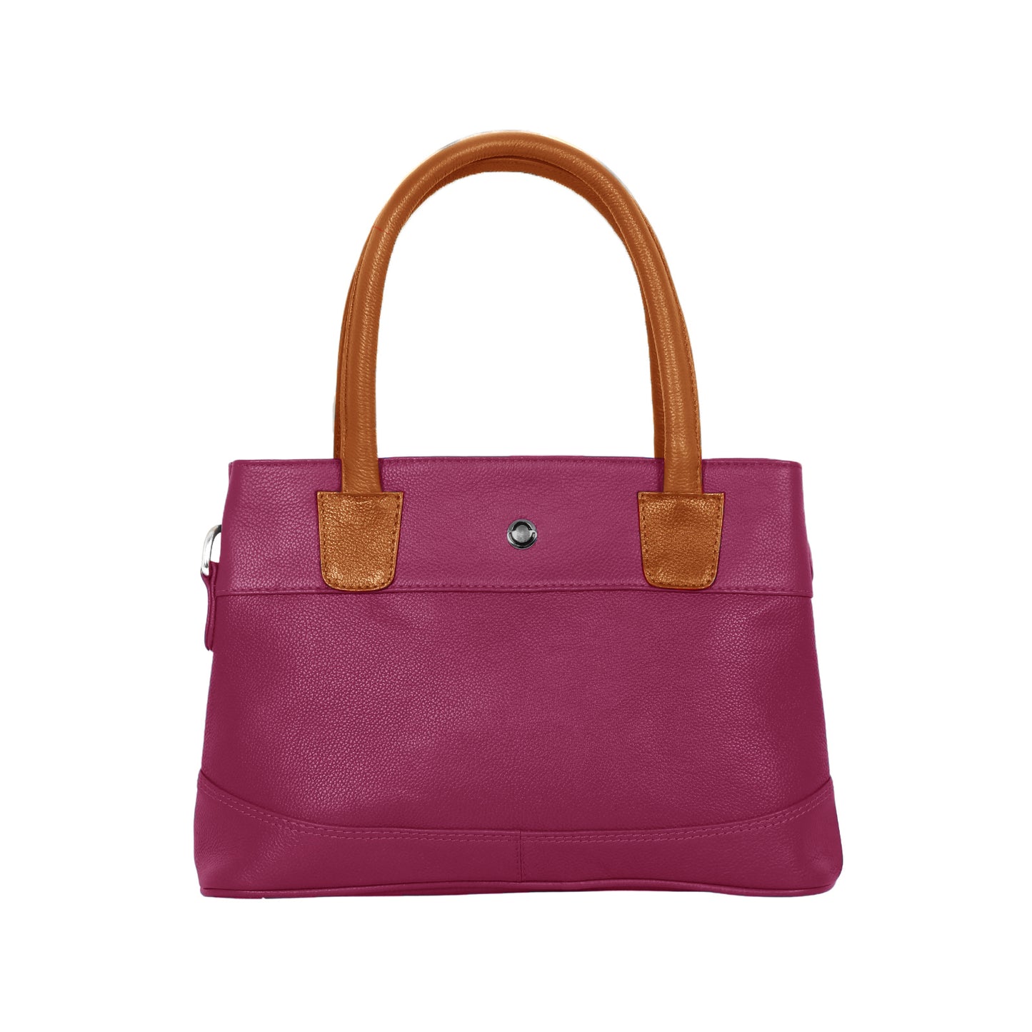Omax Maroon Solid Genuine Leather Stylish Double Compartment Shoulder, Tote Handbag for Women LTHRL4