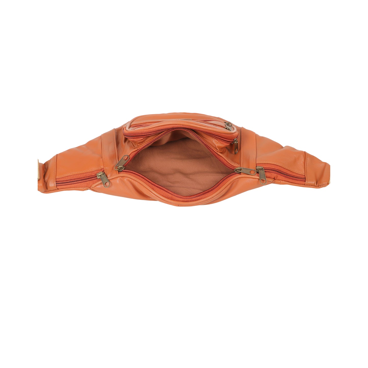 Omax Tan Genuine Leather Wrist Fanny Pack for Men and Women FT246