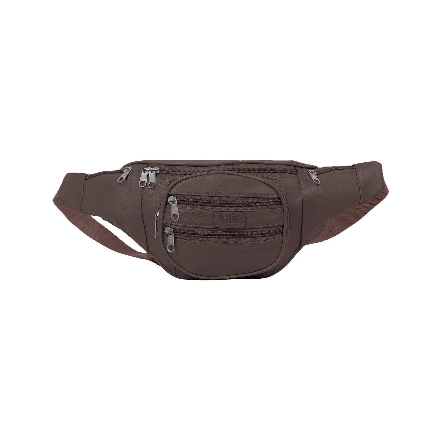 Omax Tan Genuine Leather Wrist Fanny Pack for Men and Women FT211