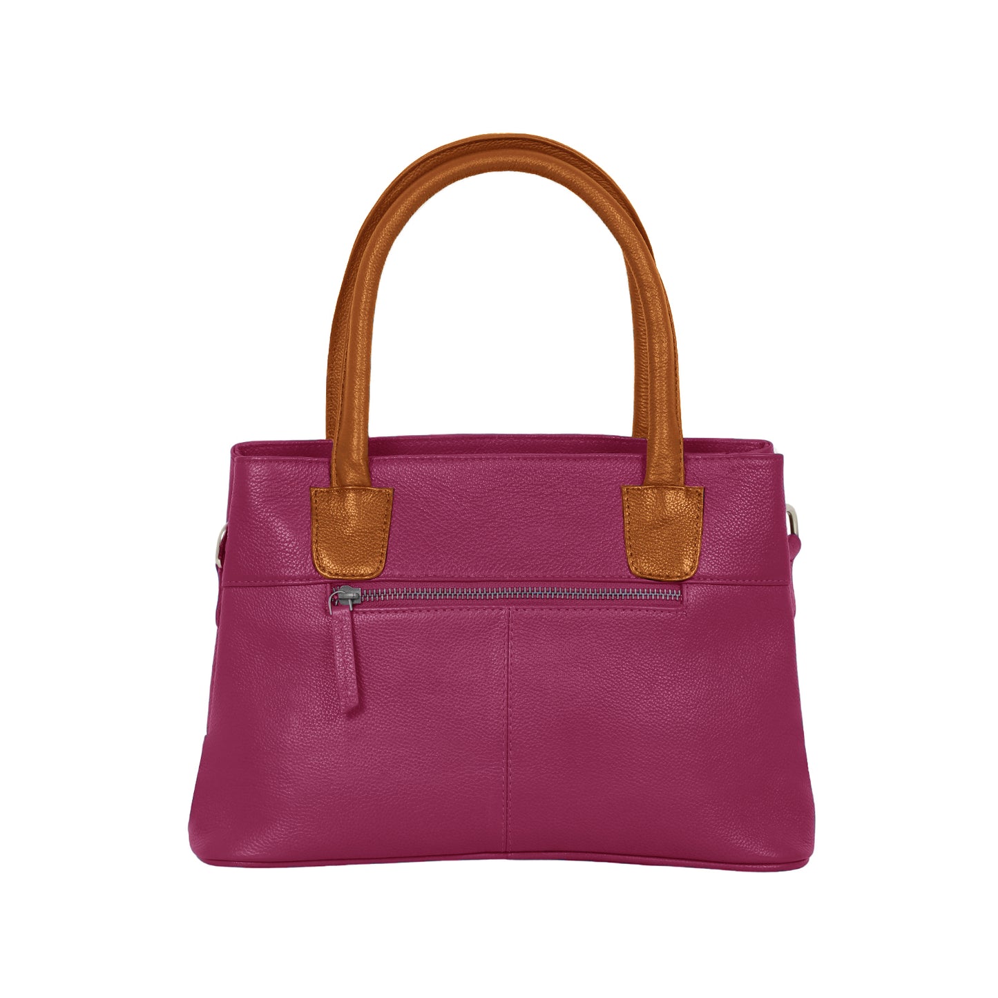 Omax Maroon Solid Genuine Leather Stylish Double Compartment Shoulder, Tote Handbag for Women LTHRL4