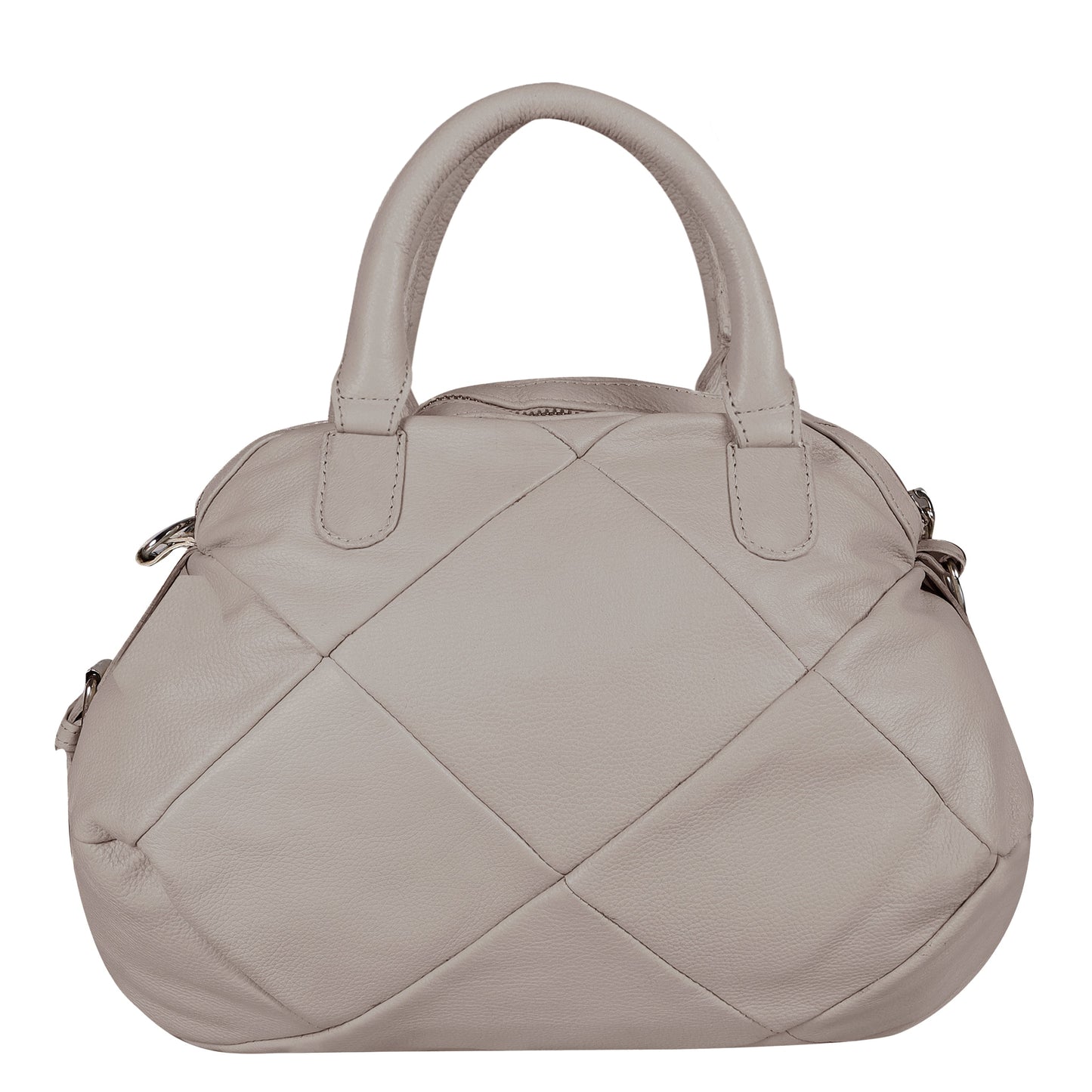 Omax Beige Full Grain Genuine Leather Unique Football Style Handbag for Women LTHRL1