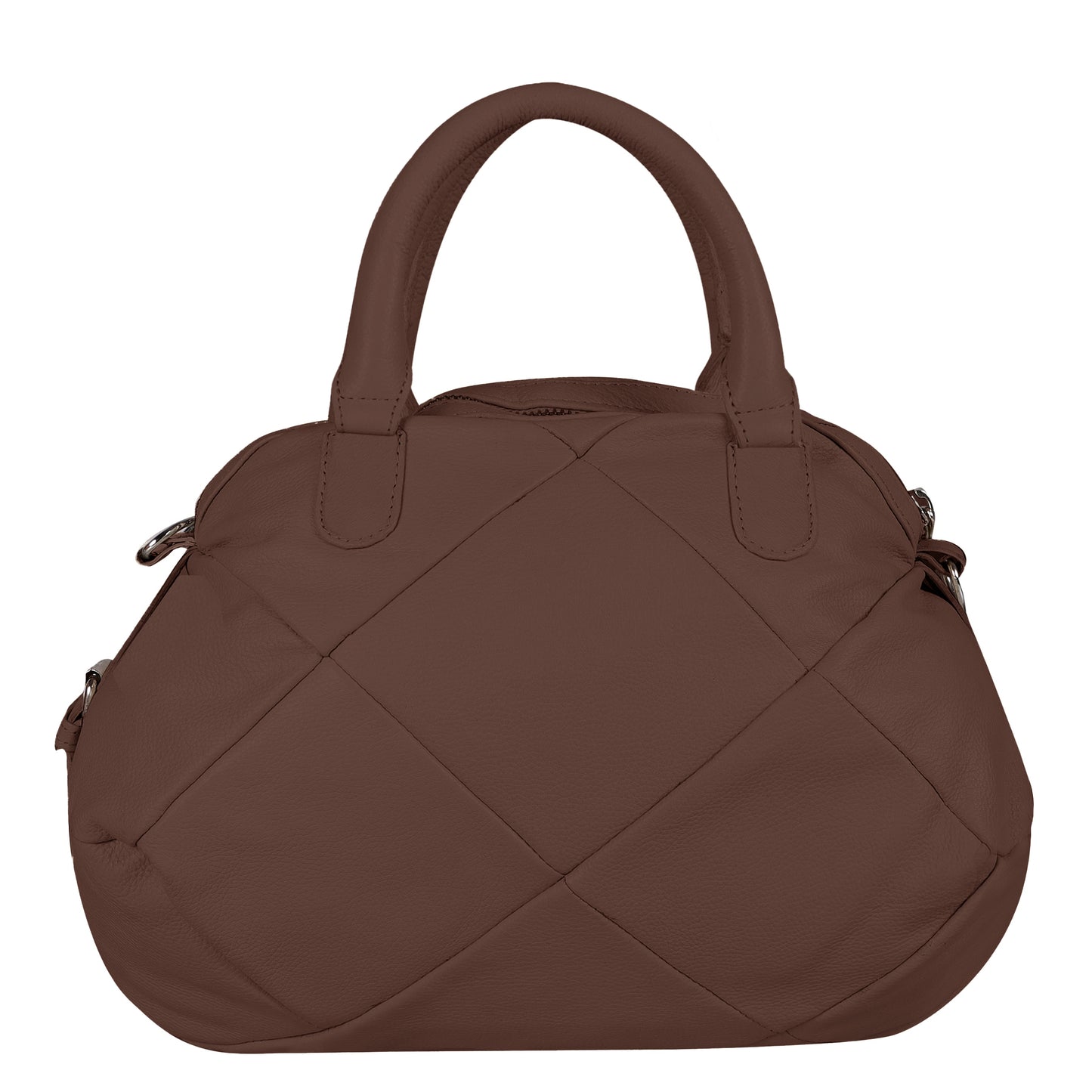Omax Brown Full Grain Genuine Leather Unique Football Style Handbag for Women LTHRL1