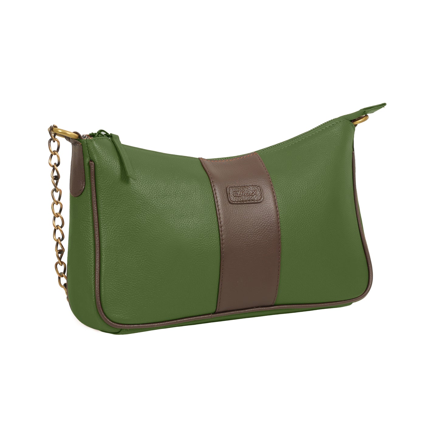 Omax Olive Full-Grain Genuine Leather Styles Branded Satchels Handbags & Shoulder Sling Bags, Ladies Purse for Women-LTHRL8