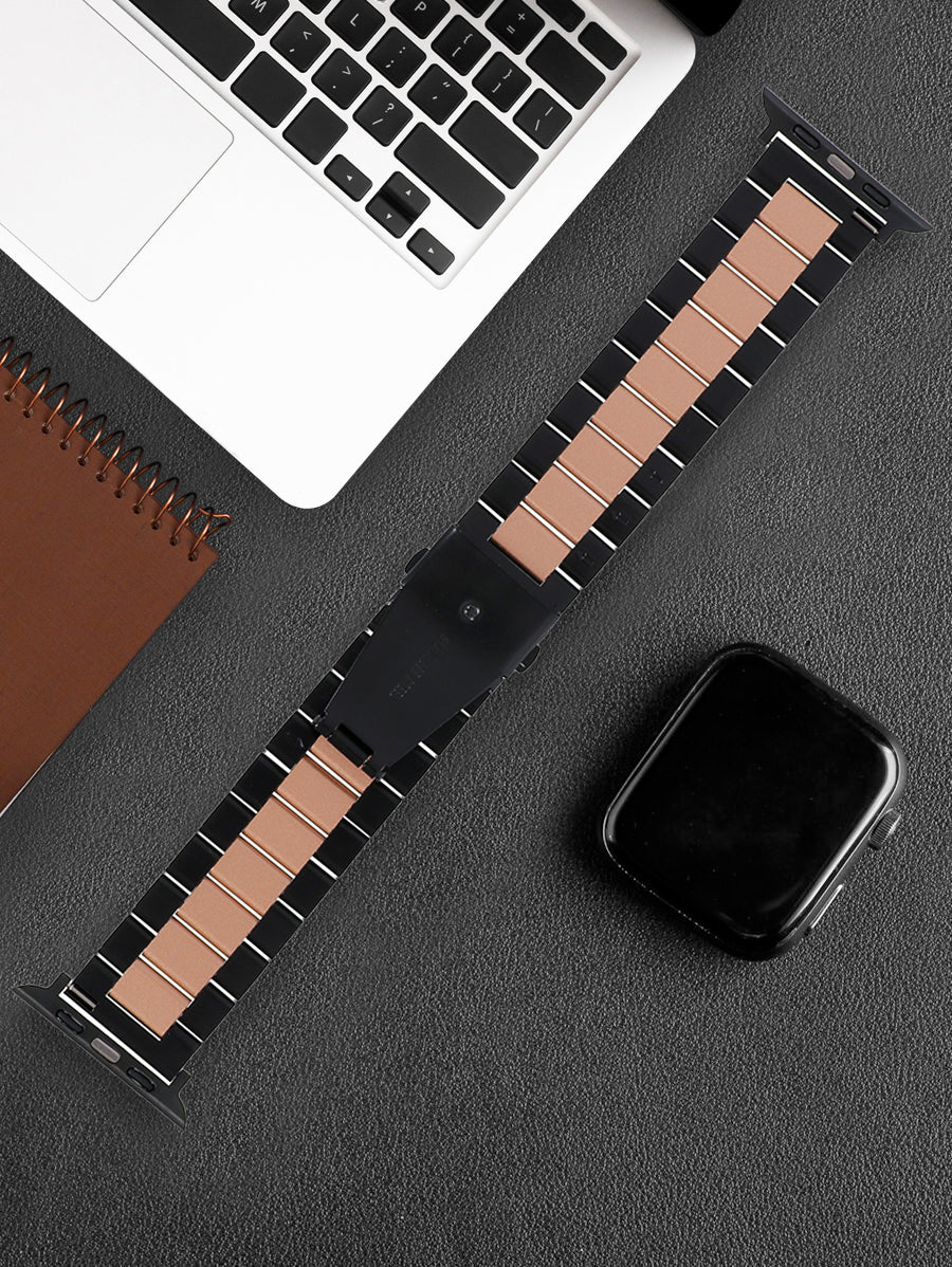 Omax Stainless Steel Metal Chain Bands Compatible with Apple Watch Band Ultra 2 49mm 45mm 44mm 42mm for iWatch Bands Ultra Series 9 8 7 6 5 4 3 2 1 SE SE2 FMS119