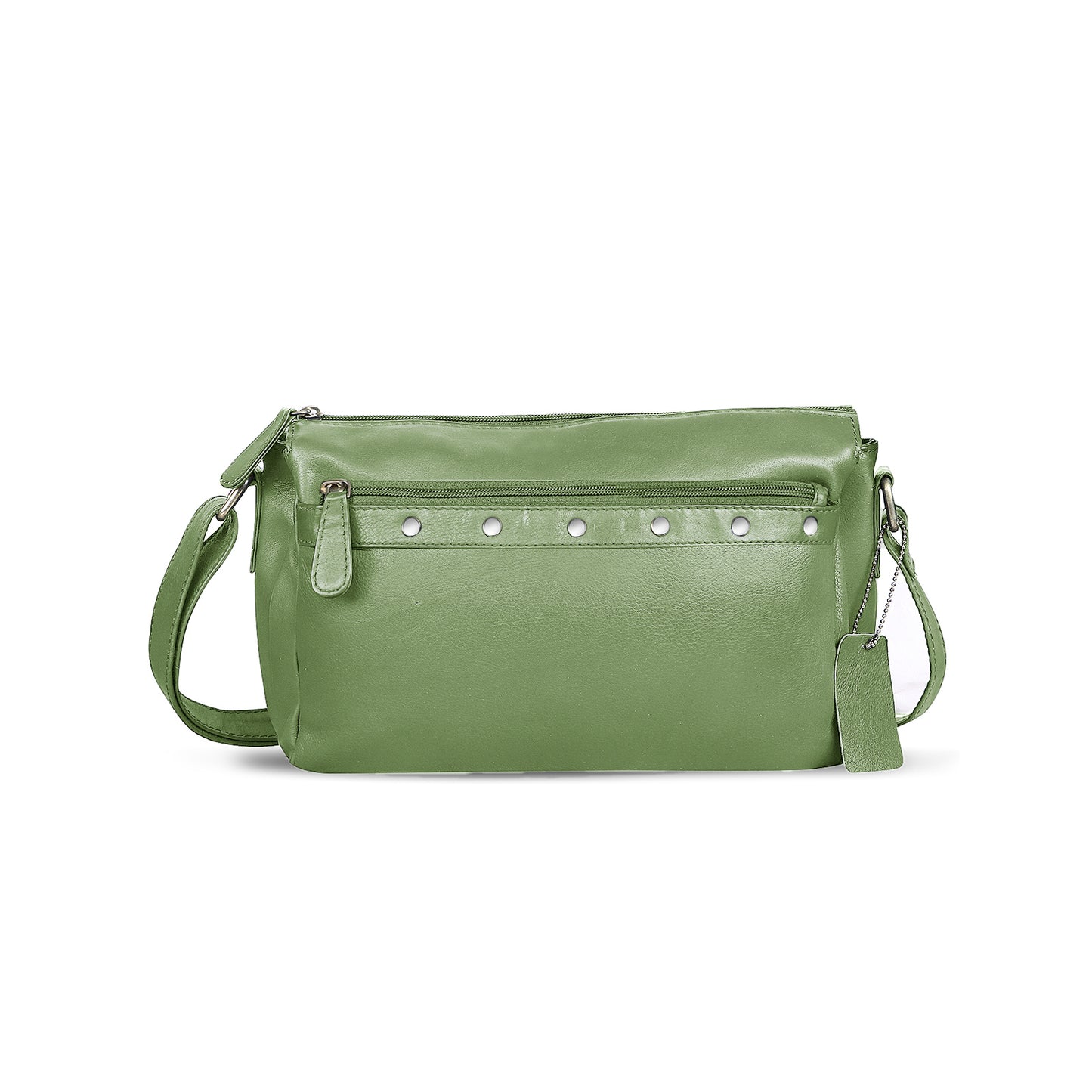 Omax Olive Genuine Leather Muilti Compartment Siling Bag for Women - FL24