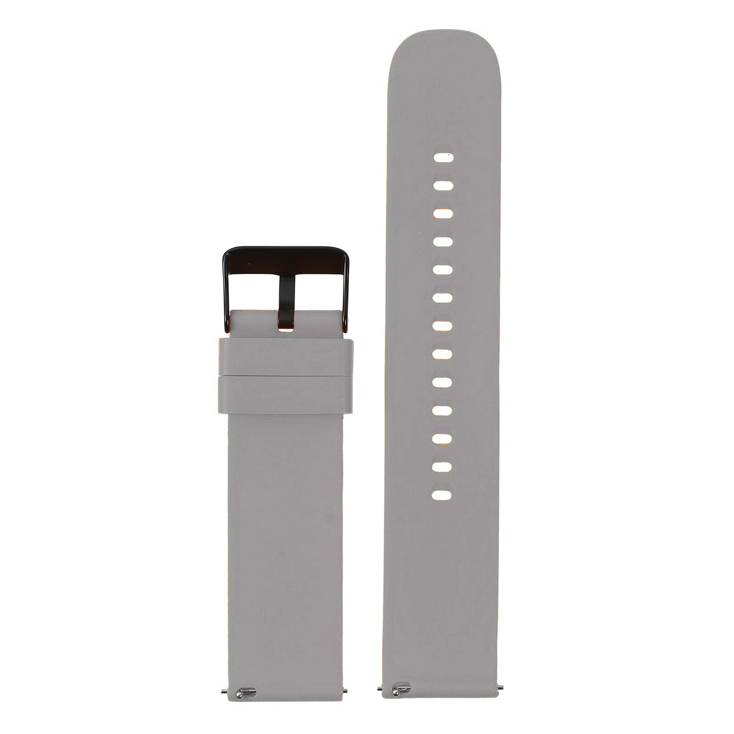 Omax 22mm Grey Color Premium Grade, super flexible and smooth silicon watch strap and band compatible with All smart, digital and analog watches FSS02-GY-22-B