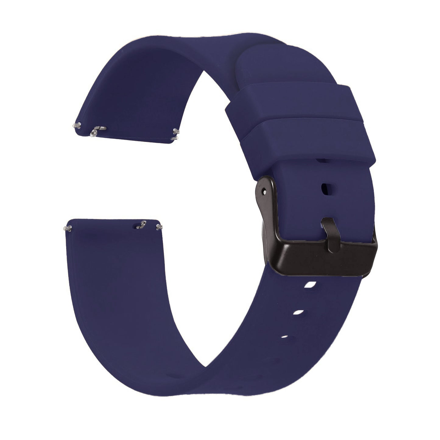 Omax 22mm Blue Color Premium Grade, super flexible and smooth silicon watch strap and band compatible with All smart, digital and analog watches FSS02-BL-22-B