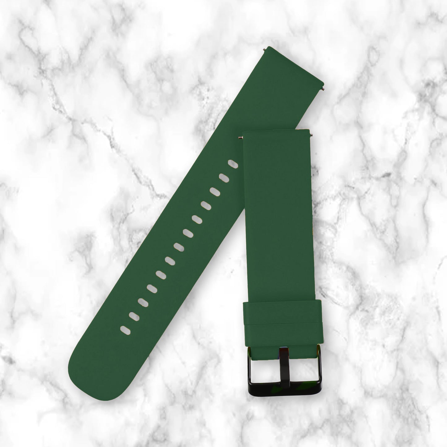 Omax 22mm Green Color Premium Grade, super flexible and smooth silicon watch strap and band compatible with All smart, digital and analog watches FSS091-GN-22-B