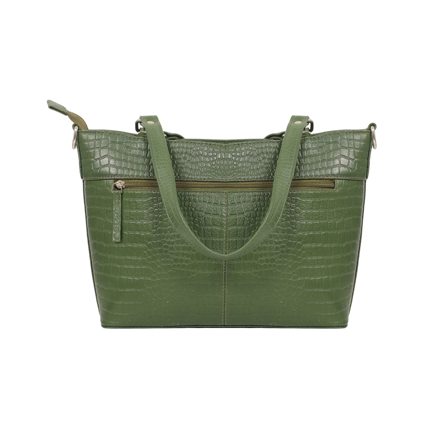 Omax Olive Croco Genuine Leather Meduim Tote Handbag for Women LTHRL7