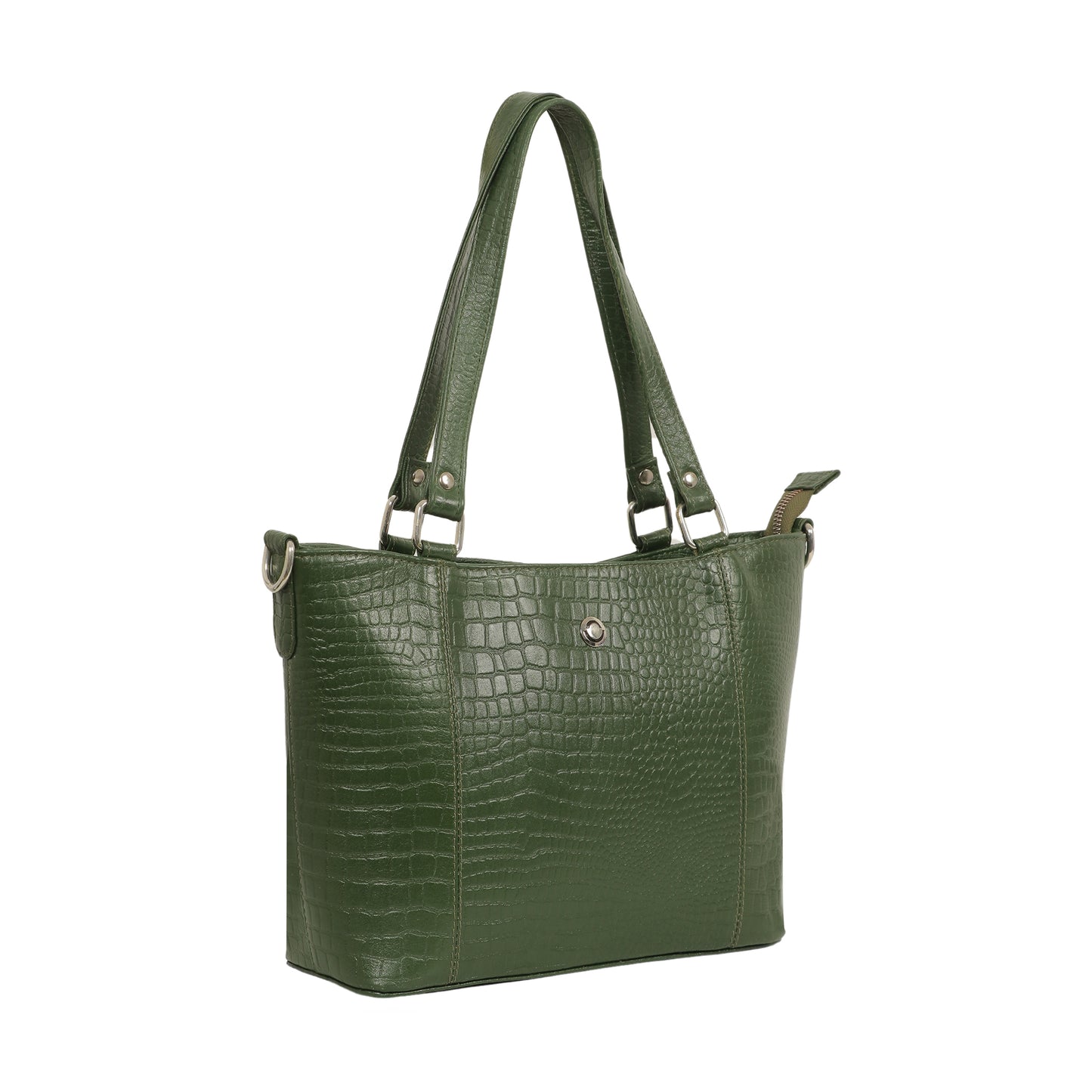 Omax Olive Croco Genuine Leather Meduim Tote Handbag for Women LTHRL7