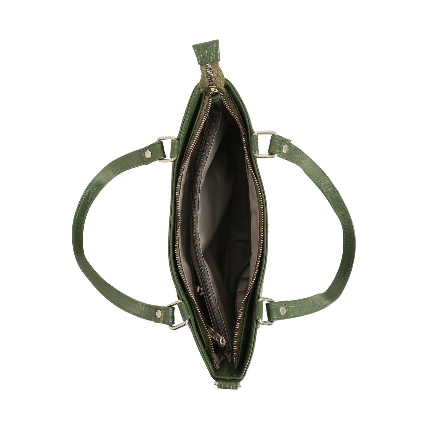 Omax Olive Croco Genuine Leather Meduim Tote Handbag for Women LTHRL7