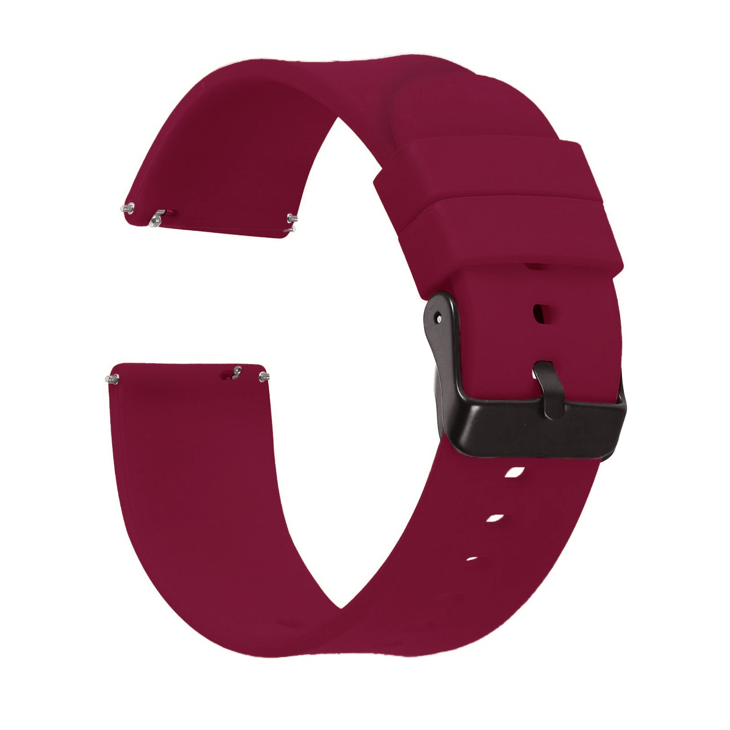 Omax 22mm Blue Color Premium Grade, super flexible and smooth silicon watch strap and band compatible with All smart, digital and analog watches FSS02-BL-22-B