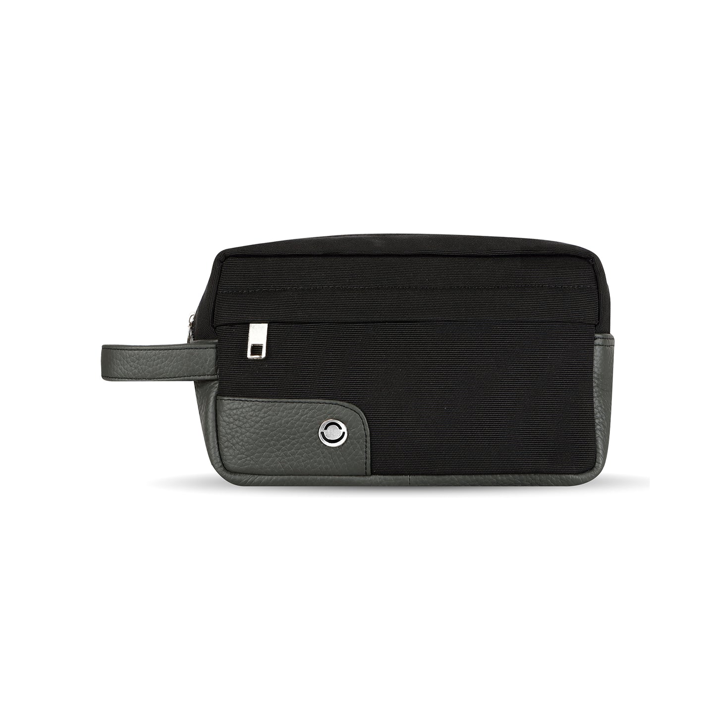 OMAX Genuine Leather & Canvas Toiletry Bag