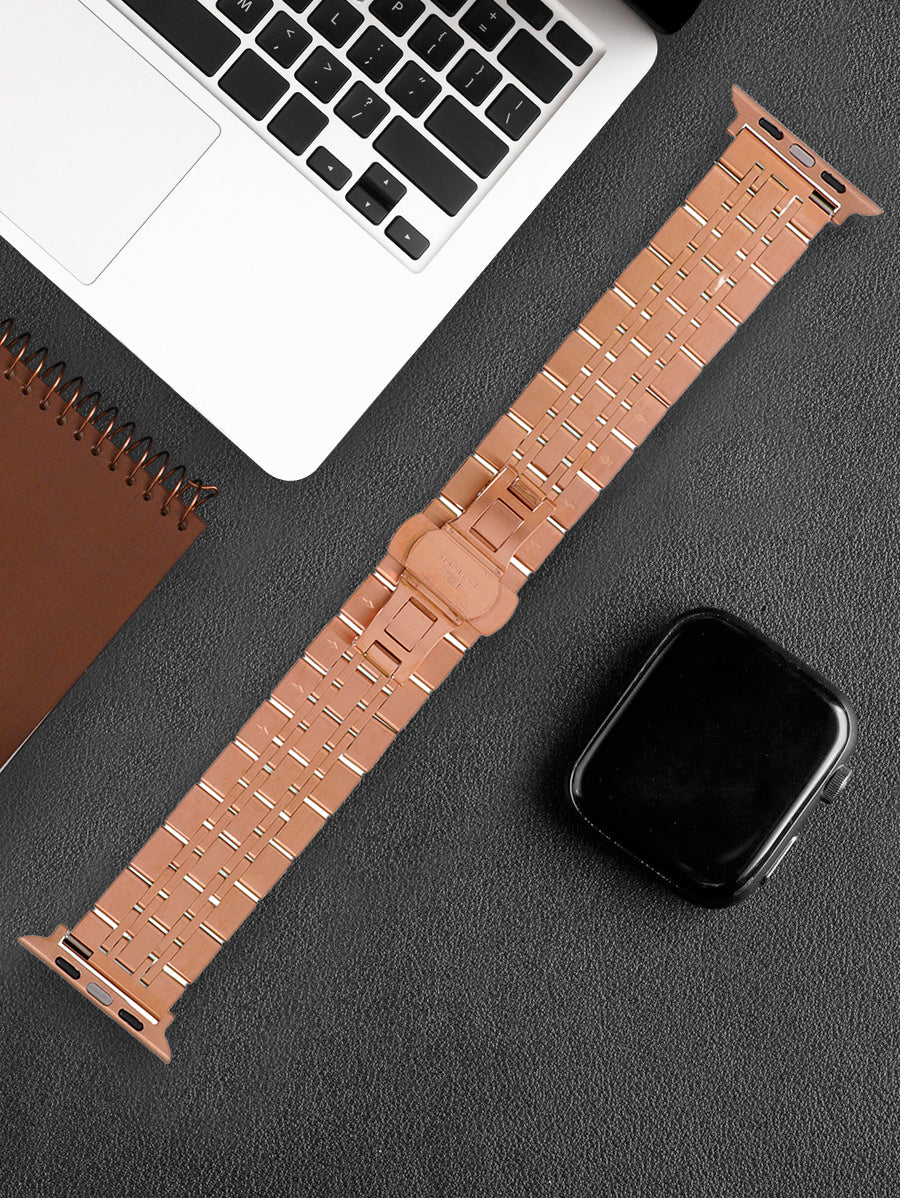 Omax Premium Quality Stainless Steel two tone coloured Watch Strap Compatible for Slim Apple Watch 41mm 40mm 38mm, Snake Apple Watch Strap for iWatch SE SE2 9 8 7 6 5 4 3 2 1, 41mm 40mm 38mm FMS117