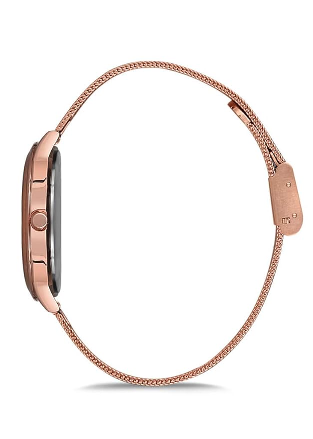 Omax Rose Gold Steel Watch for Women -00FMB012600F