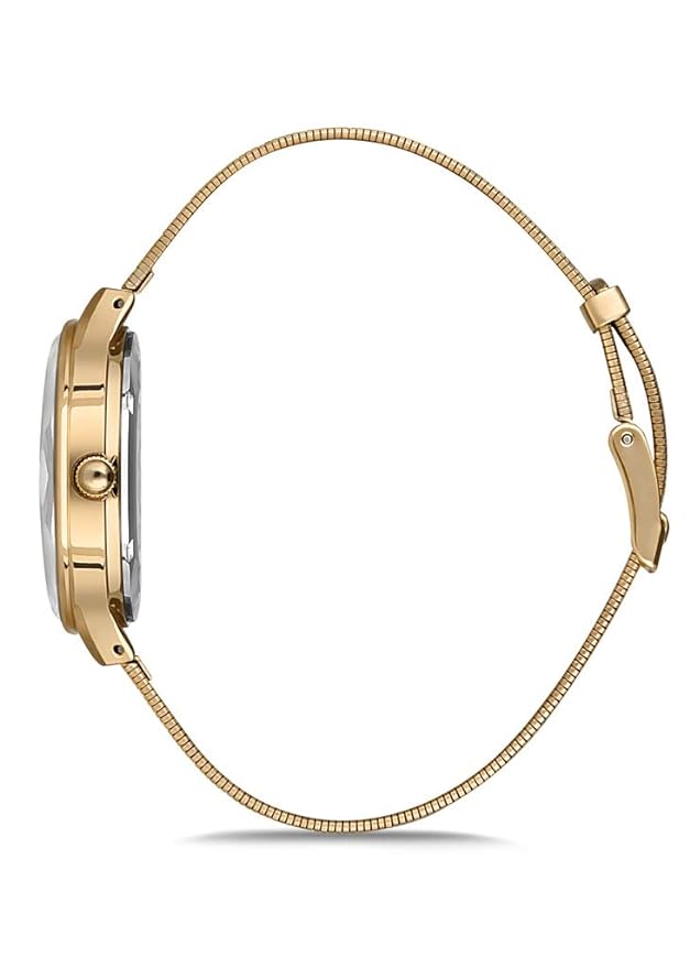 Omax Analog Champange Dial Golden Steel Watch for Women-00FMB008Q001