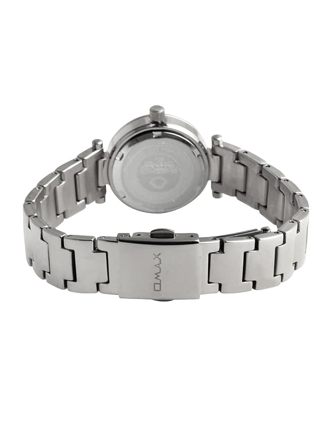 OMAX White Mother of Pearl Dial with Silver Chain Watch for Women LS192