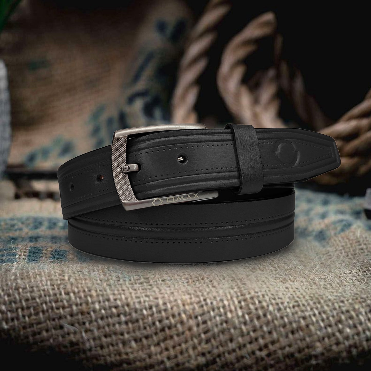Omax black Genuine Leather Premium Belts for men BLTBTL032