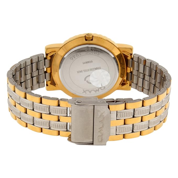 Omax Siver Dial , Stainless Steel  Strap Day Date  Display Watch for Men BGS174TA001
