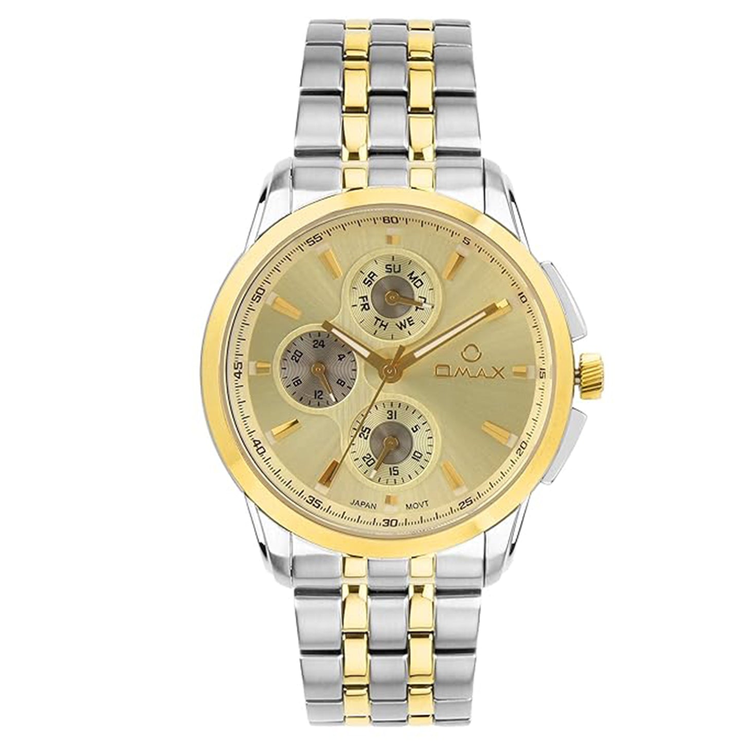 OMAX Analog Multifunction Champagne Dial Men’s Watch - MG19T1TI