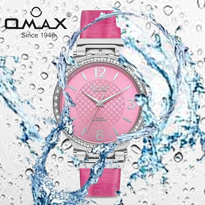 OMAX Sunset Collection Analog Colored Dial Watches for Women (Dial Matching Colored Leather Strap)-SU002