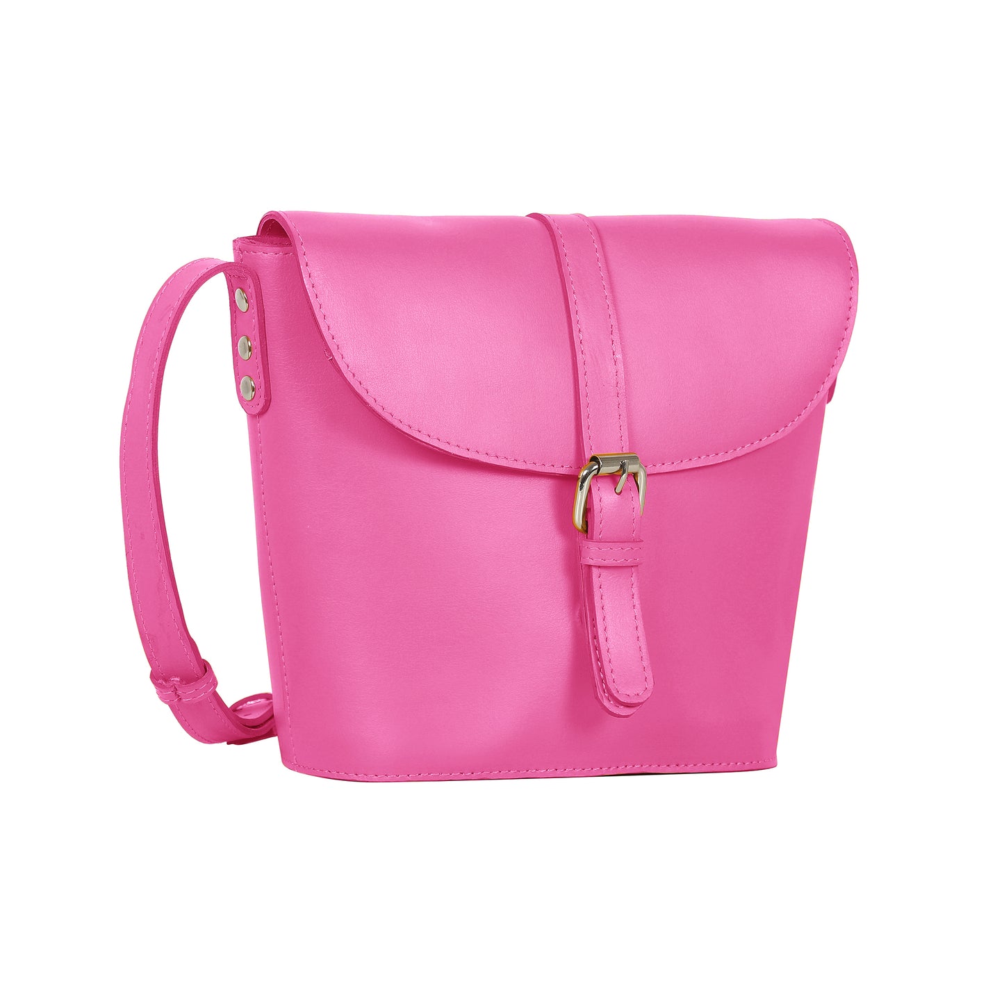 Omax Pink Color Genuine Leather Mini Sling Handbag for Women FL54