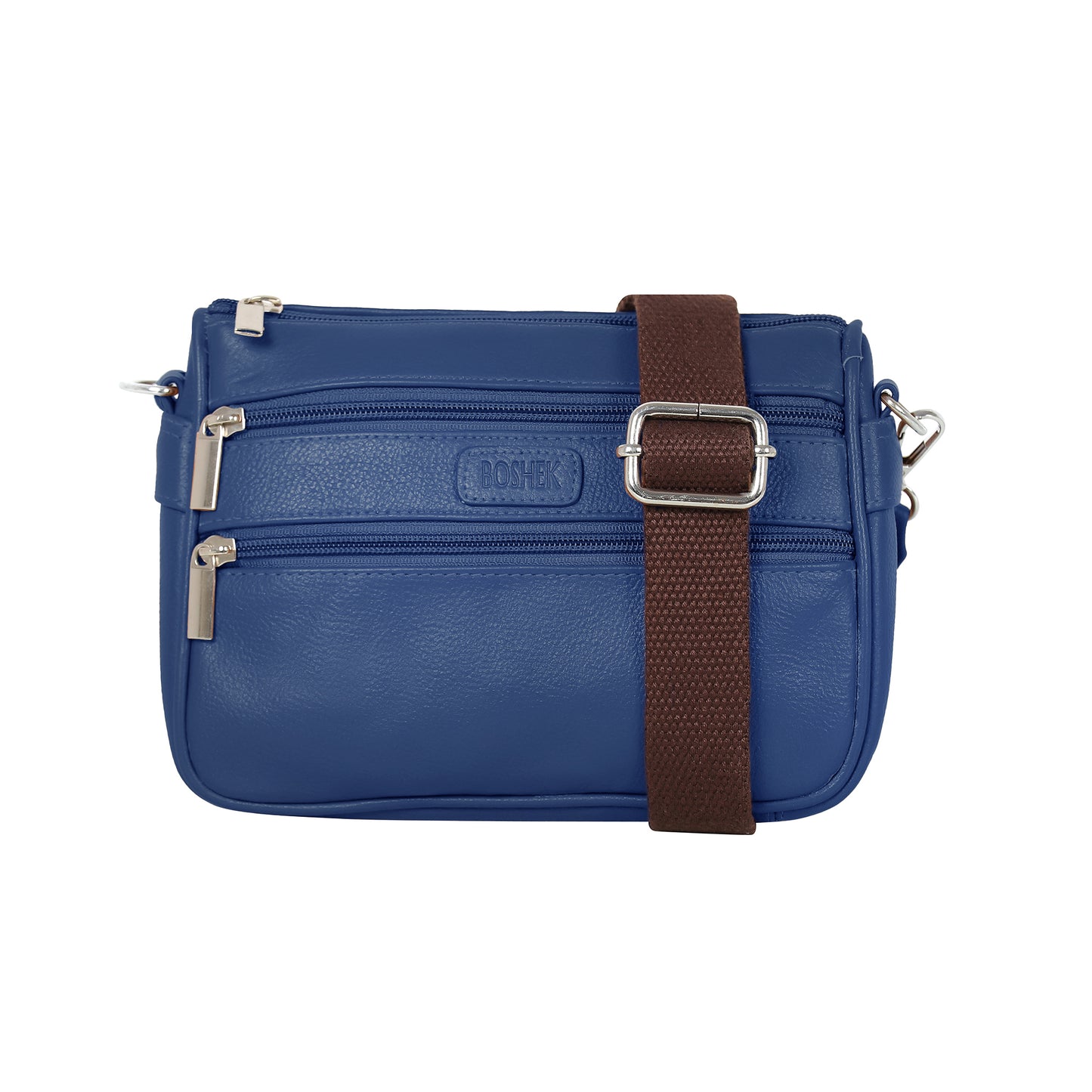 Boshek Blue Color Genuine Leather Mini Sling Cross Body Bag for Women FL65