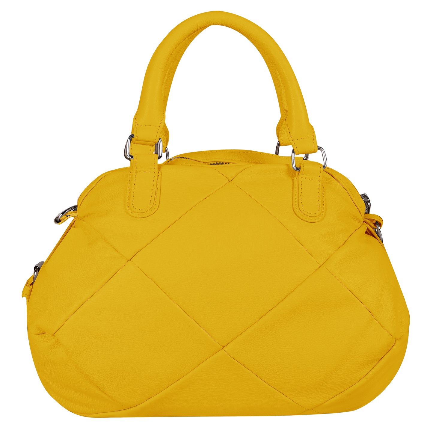 Omax Yellow Full Grain Genuine Leather Unique Football Style Handbag for Women LTHRL1