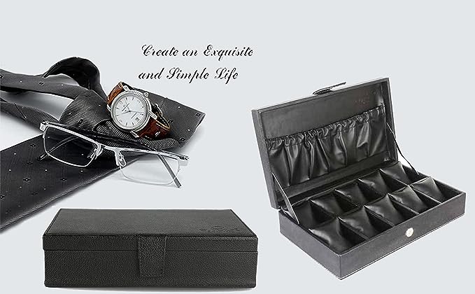 Faux Leather Wodden Watch and Jewellery Box-CSK01