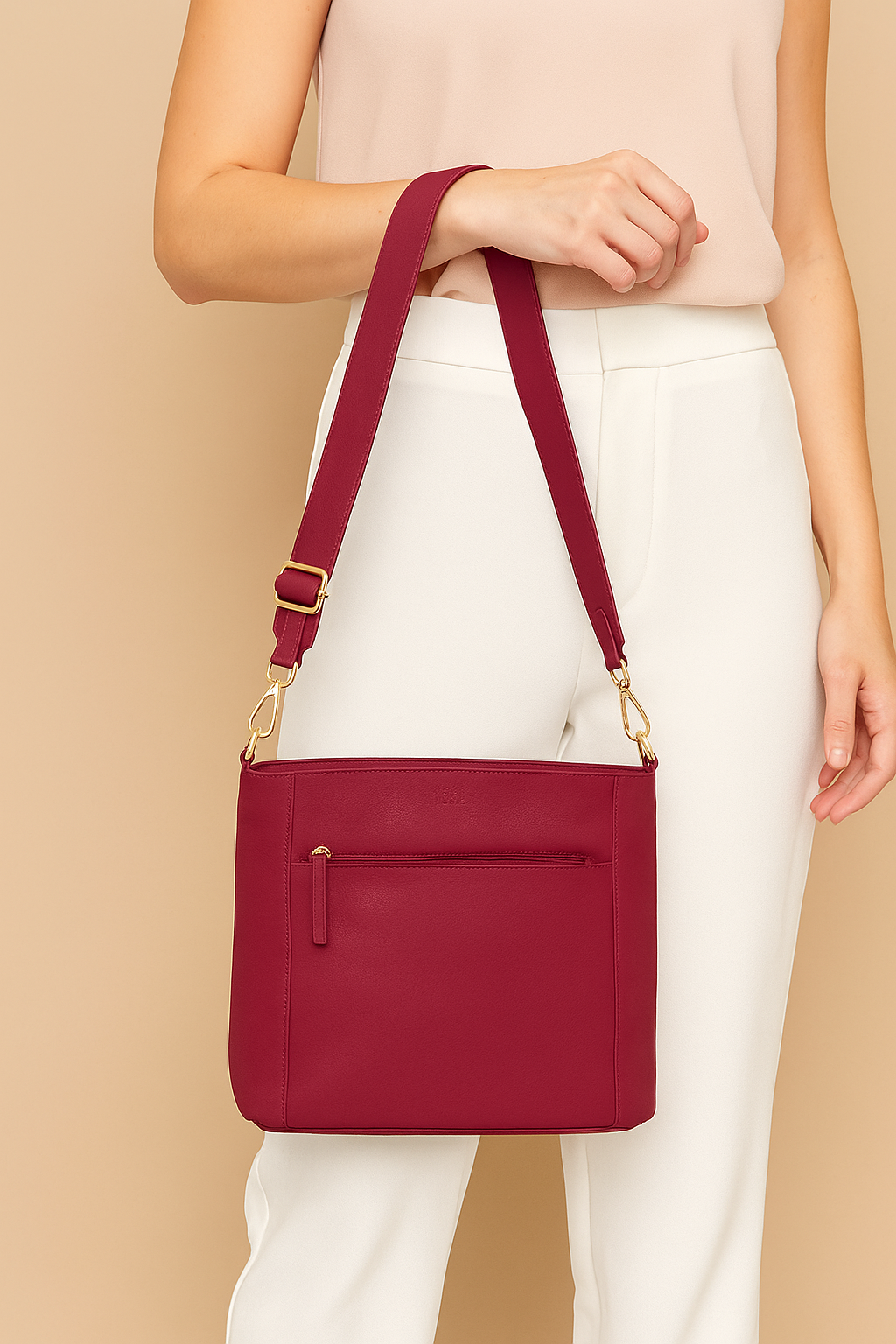 Omax Maroon Soft Genuine Leather with Premium Accessories Handbags & Shoulder Bags for Women LTHRL2
