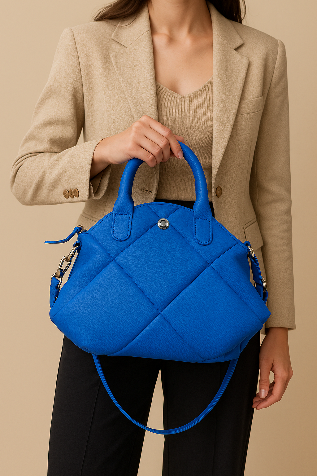 Omax Royal Full Grain Genuine Leather Unique Football Style Handbag for Women LTHRL1