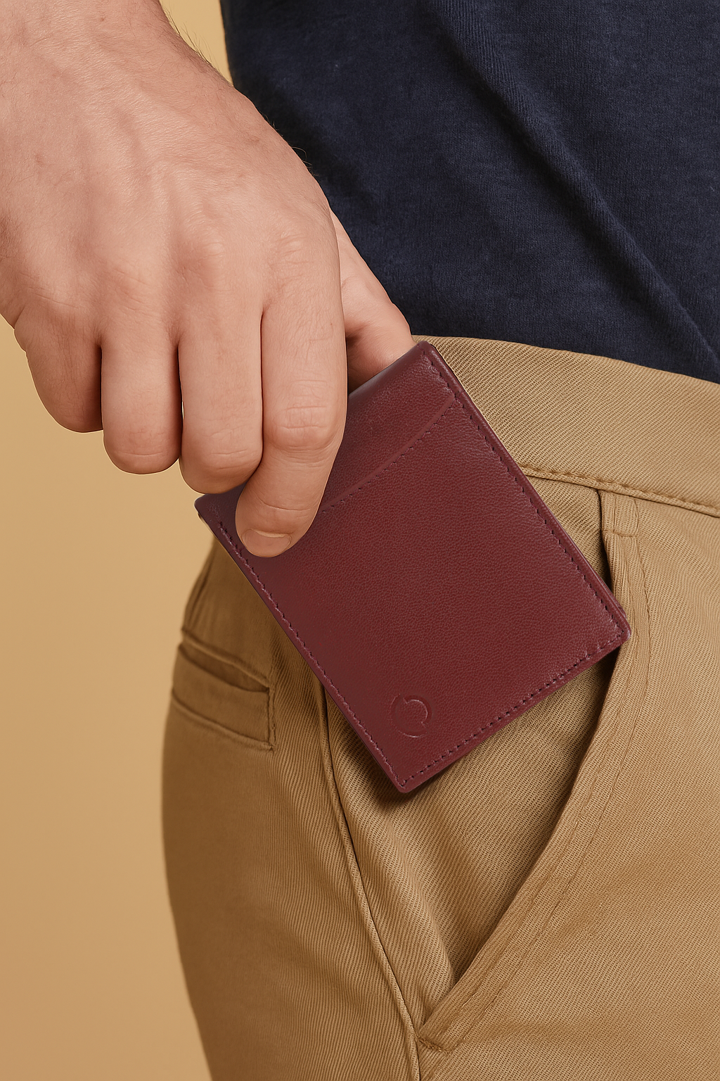 OMAX LTWL10 Cherry Brown Jumbo Multi Flap Softy Geniune Leather Men's Wallet
