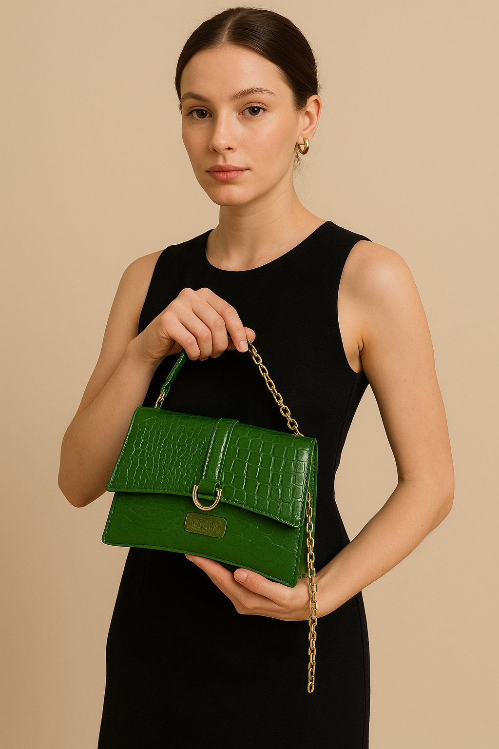 Omax Unique Croco Design Genuine Leather Mini Stylish Handbag for Women -FL100