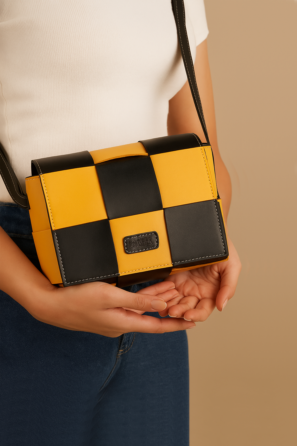 OMAX Real Leather Mini Cross body handbag for Women- FL49