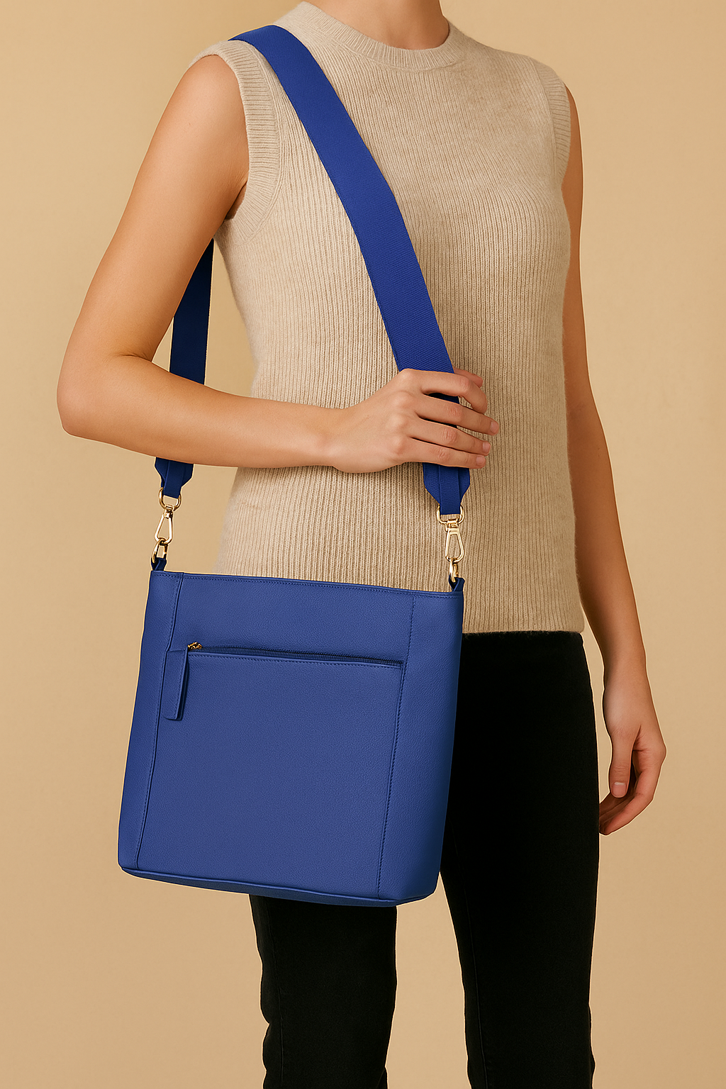 Omax Blue Soft Genuine Leather with Premium Accessories Handbags & Shoulder Bags for Women LTHRL2