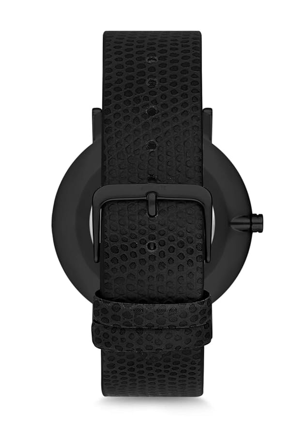 Omax Analog Black Dial with Black Genuine Leather Strap Casual Watch for Men-DX31M22I