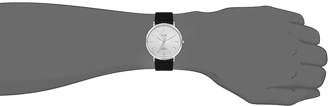 Omax Analog Silver Dial Silver Case Men’s Watch with Black Leather Strap - DX31P62I