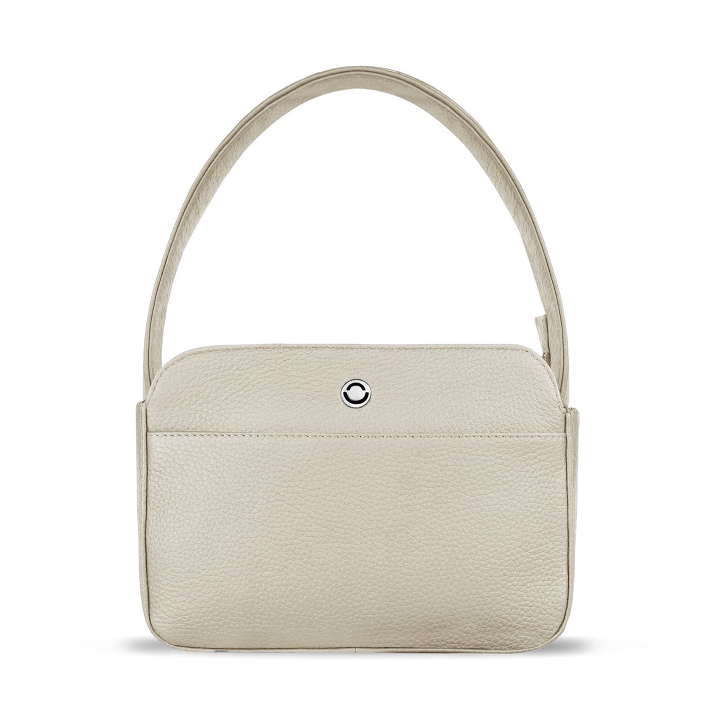 Omax Beige Color Genuine Leather Mini Satchel Handbag for Women FL21