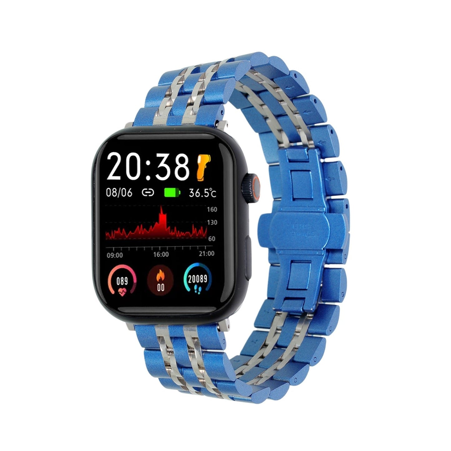 Omax Premium Quality Stainless Steel two tone coloured Watch Strap Compatible for Slim Apple Watch 41mm 40mm 38mm, Snake Apple Watch Strap for iWatch SE SE2 9 8 7 6 5 4 3 2 1, 41mm 40mm 38mm FMS102